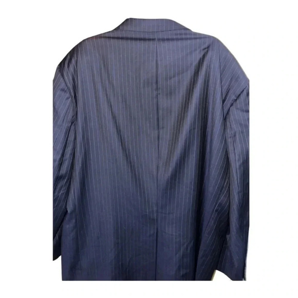 Burberry Blue Pinstripe Wool Blazer Suit Jacket Size 54 Regular - Picture 5 of 10